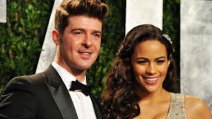 Robin Thicke e l'ex moglie Paula Patton a un evento