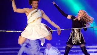 Madonna and dancer - Super Bowl 2012