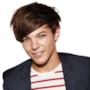 Louis Tomlinson One Direction con la classica maglia a righe
