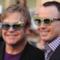 Elton John con il compagno David Furnish