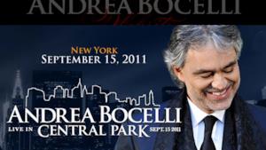 Andrea Bocelli a Central Park, stasera il concerto