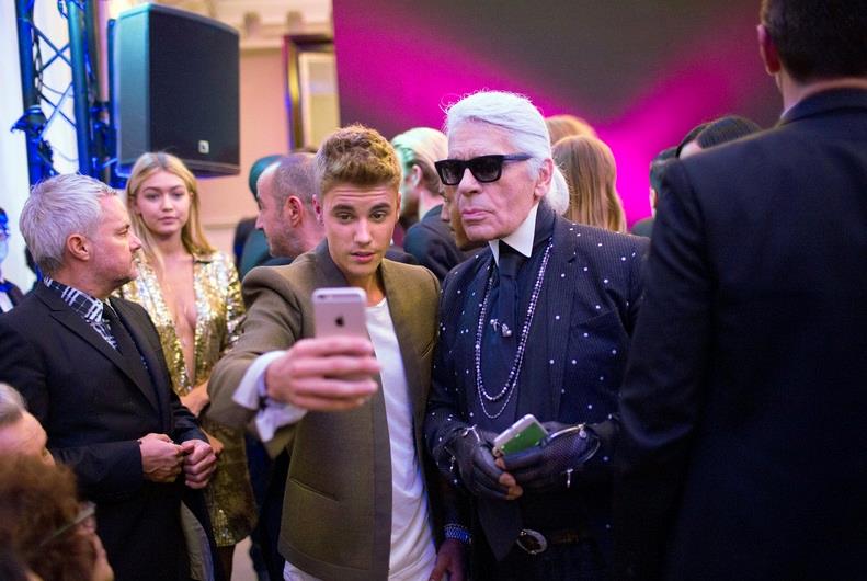 Bieber e Lagerfeld al party insieme