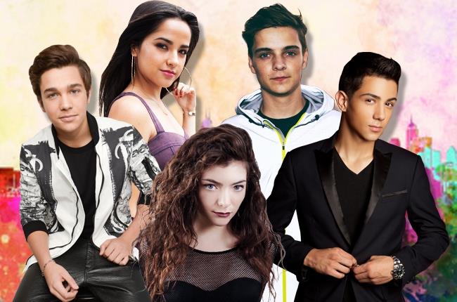 Austin Mahone, Becky G, Lorde, Martin Garrix, Luis Coronel Under 21