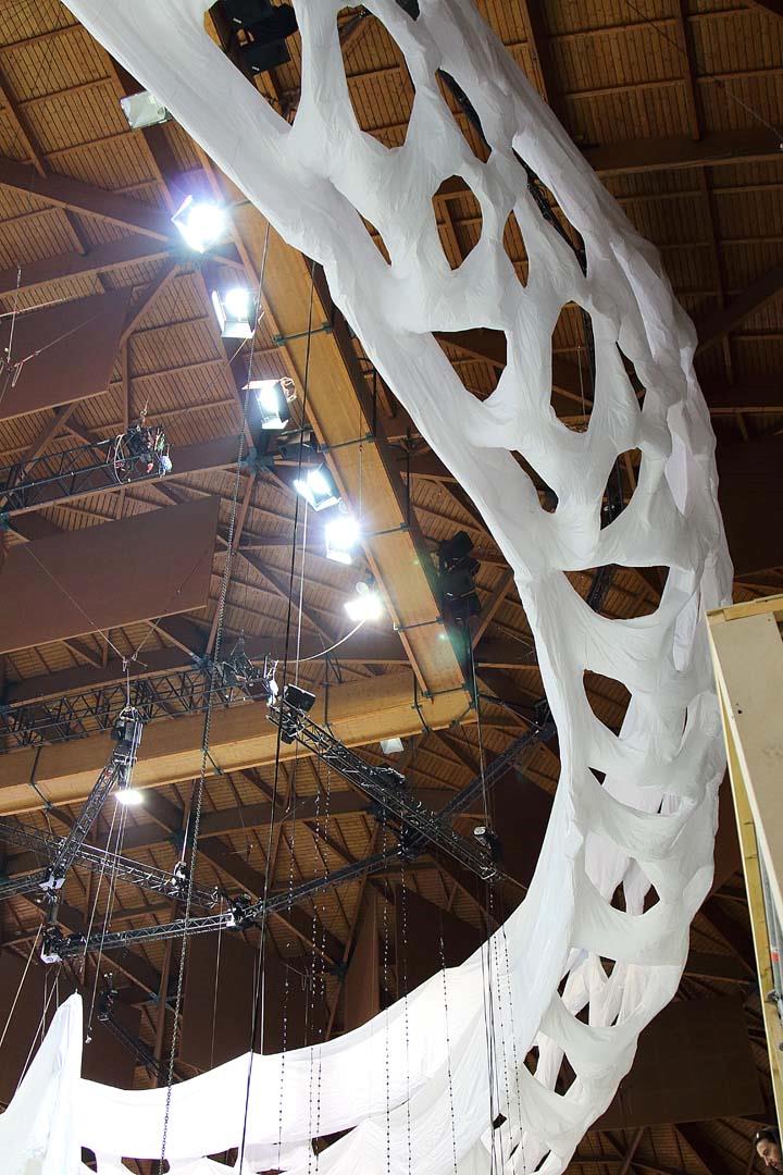 Il soffitto della Unipol Arena di Bologna