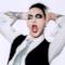 Marilyn Manson con il suo inconfondibile trucco