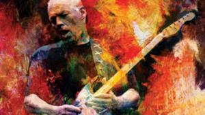 David Gilmour con la sua chitarra