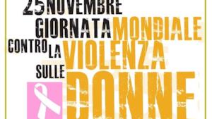 Locandina giornata mondiale contro la violenza sulle donne