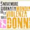 Locandina giornata mondiale contro la violenza sulle donne