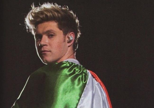 Niall Horan con la bandiera irlandese