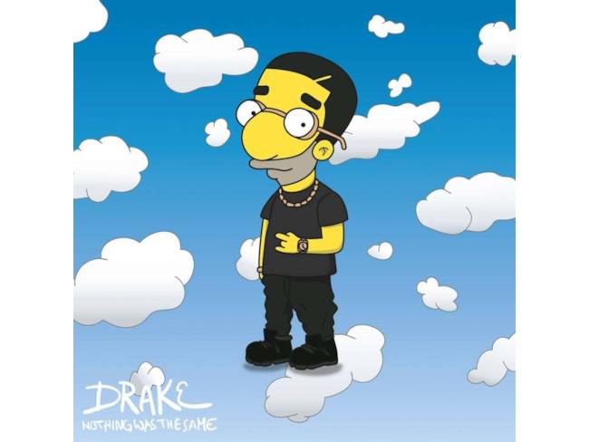 Drake disegnato come Milhouse 