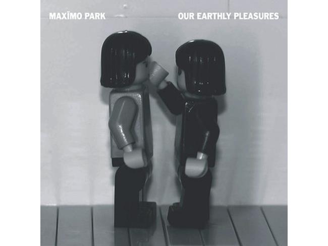 La copertina di Our Earthly Pleasures riprodotta con i Lego