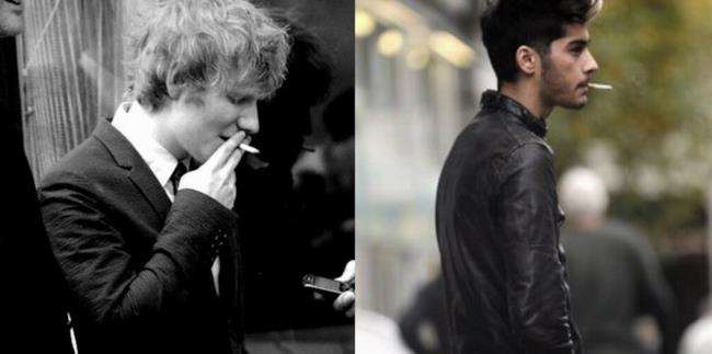 Ed Sheeran e Zayn Malik sorpresi a fumare