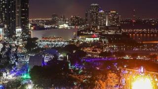 Lo spettacolo visto dall'alto all'Ultra Music Festival 2014 di Miami