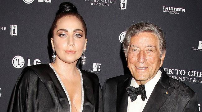 Tont Bennett e Lady Gaga alla presentazione del nuovo album