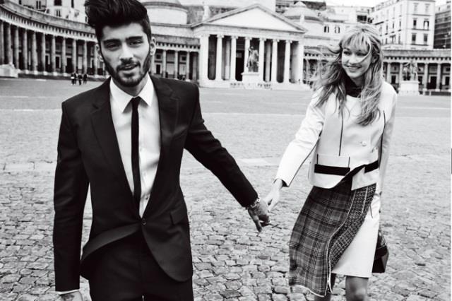 Zayn Malik e Gigi Hadid passeggiano per Napoli