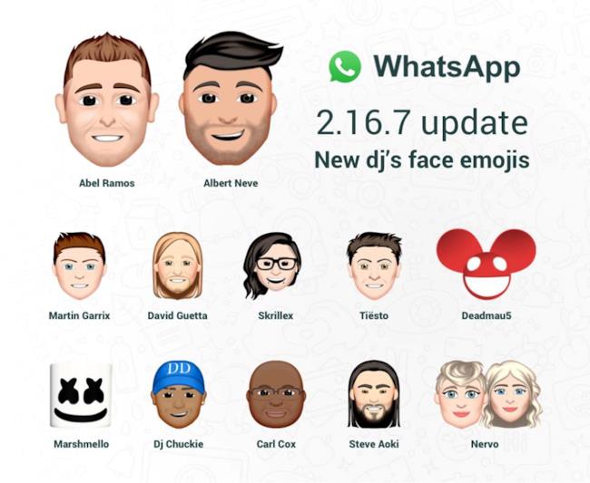 Whatsapp proporr&#224; le emoticon dei djs nella sua prossima versione