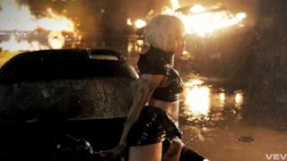 Lady Gaga Marry the night video - fire shower