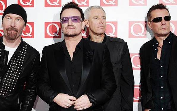 I quattro componenti della band irlandese U2