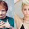 Primo piano di Ed Sheeran e Miley Cyrus