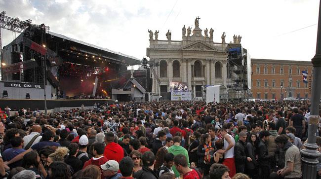 Piazza San Giovanni a Roma location del Concerto del Primo Maggio 2014
