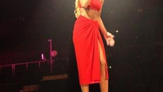 Rihanna - RED dress & shoes