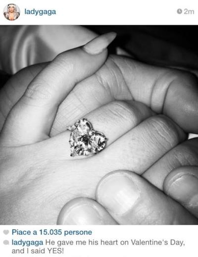 L'anello di fidanzamento di Lady Gaga