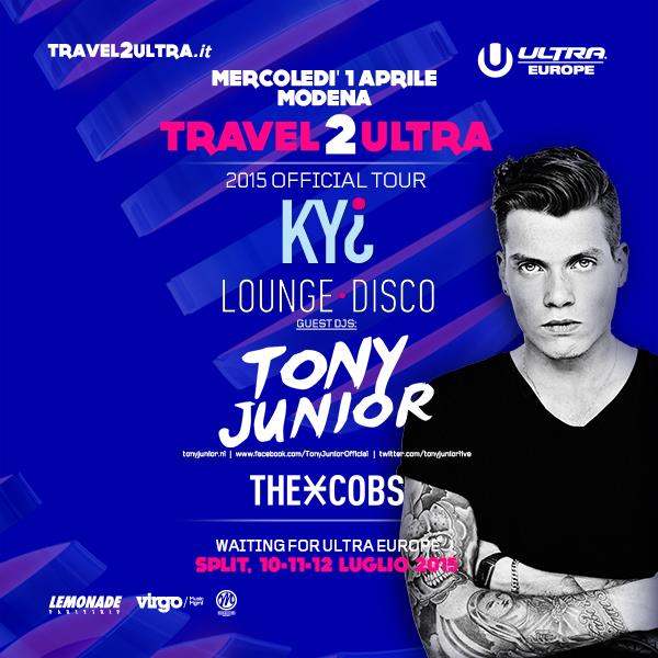 Le serate promozionali di Ultra Europe portano Tony Junior in Italia