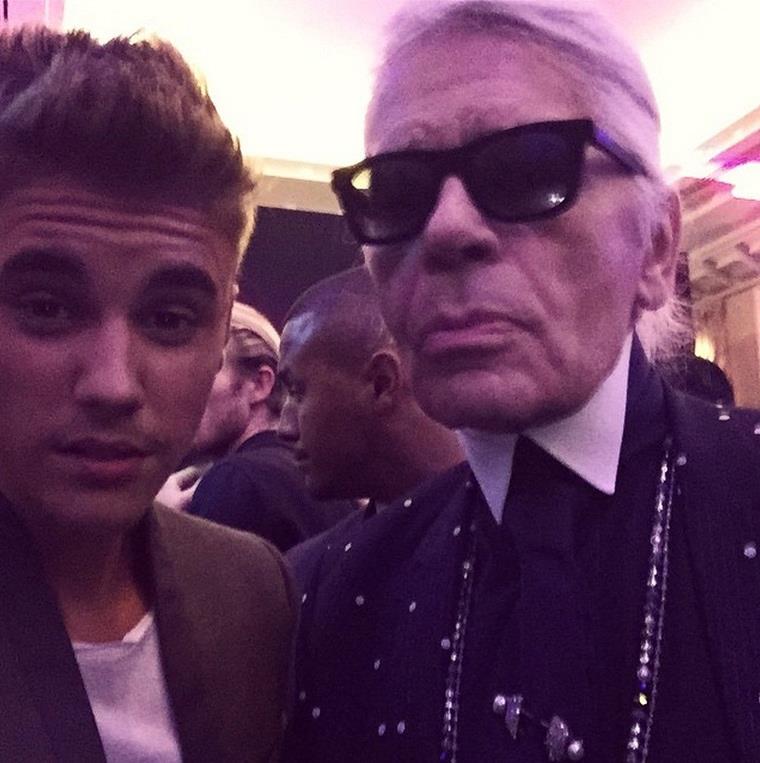 Selfie con Karl Lagerfeld
