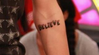 Justin Bieber tatuaggio Believe