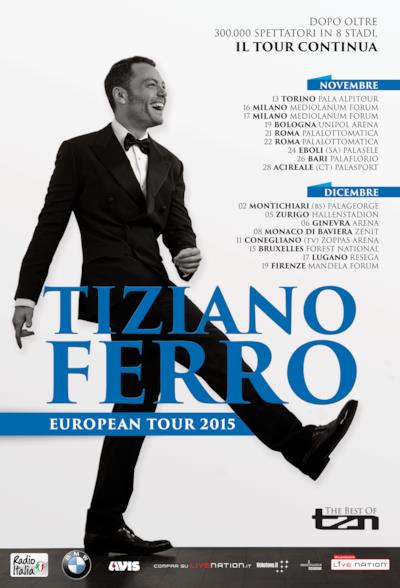 Tiziano Ferro, European Tour 2015