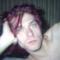 Kurt Cobain con i capelli viola