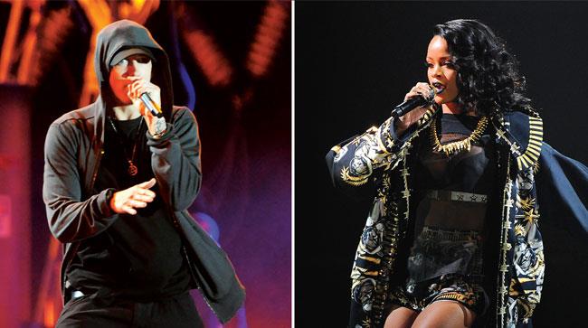 Eminem  e Rihanna sul palco del Lollapalooza 2014