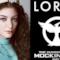 Primo piano di Lorde e copertina della soundtrack