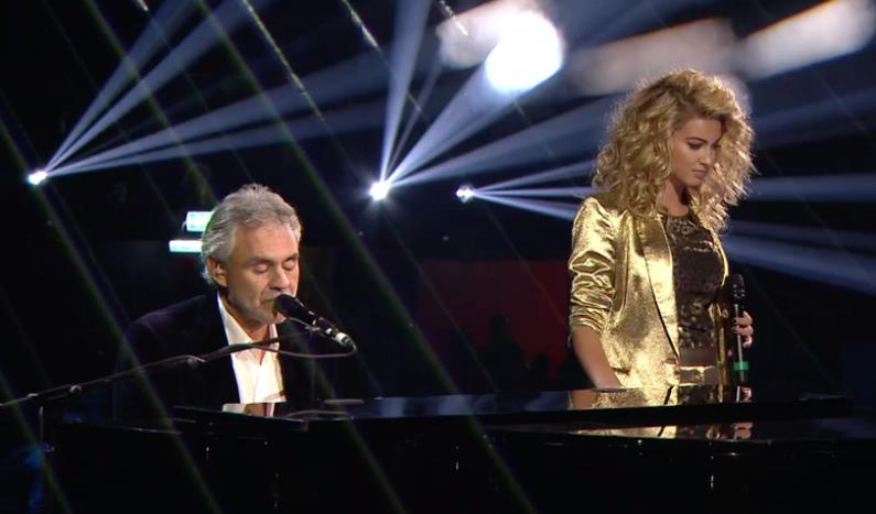 Andrea Bocelli e Tori Kelly agli MTV EMA 2015