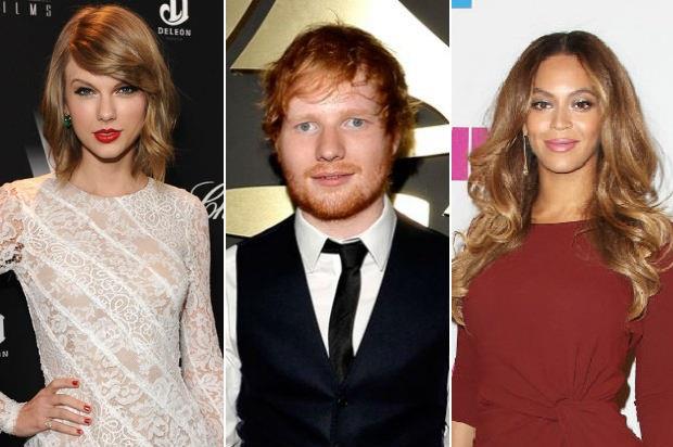 Taylor Swift, Ed Sheeran e Beyonc&#233;