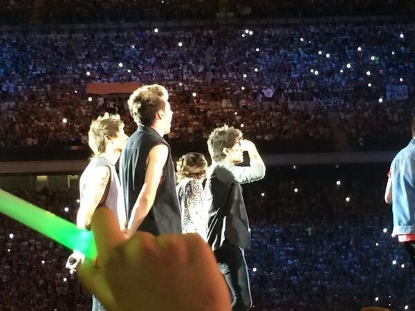 I One Direction guardano il pubblico di San Siro