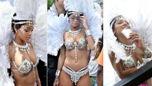 Rihanna mezza nuda al Carnevale delle Barbados [FOTO e VIDEO]