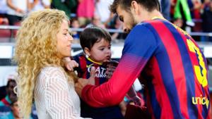 Shakira con Piqué e il figlio Milan