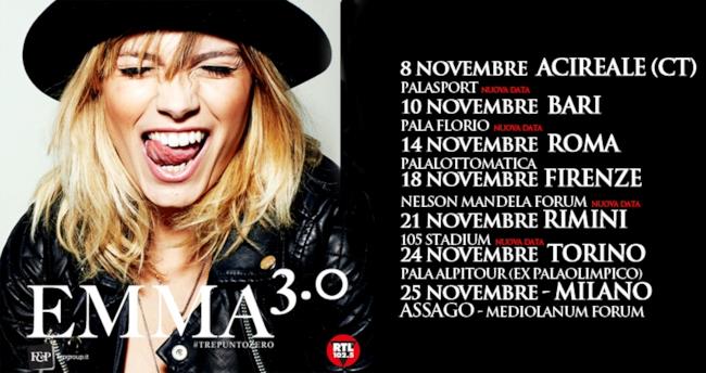 Emma 3.0 locandina tour novembre 2014