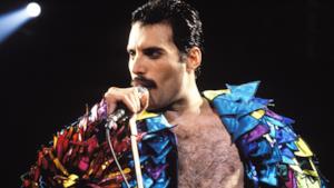 Freddie Mercury sul palco.