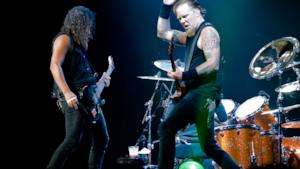 I Metallica in concerto a Londra nel 2008