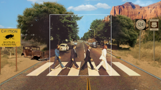 La copertina ampliata di Abbey Road