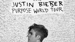 Justin Bieber sul poster del Purpose World Tour 2016