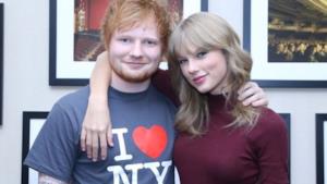 Ed Sheeran abbracciato a Taylor Swift