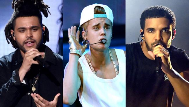 The Weeknd, Justin Bieber e Drake