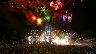 I fuochi d'artificio all'Ultra Music Festival 2014
