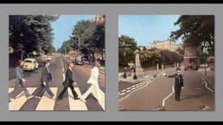 Il retro della copertina di Abbey Road