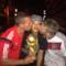Rihanna baciata da Podolski e Schweinsteiger