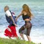 Rihanna e Chris Brown, sulla spiaggia