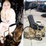 Sedia a rotelle d'oro di Lady Gaga